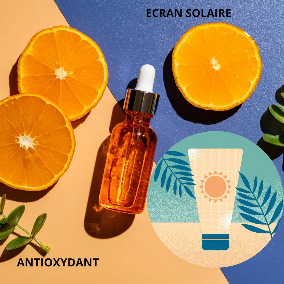 Routine anti-âge anti-oxydant et écran solaire